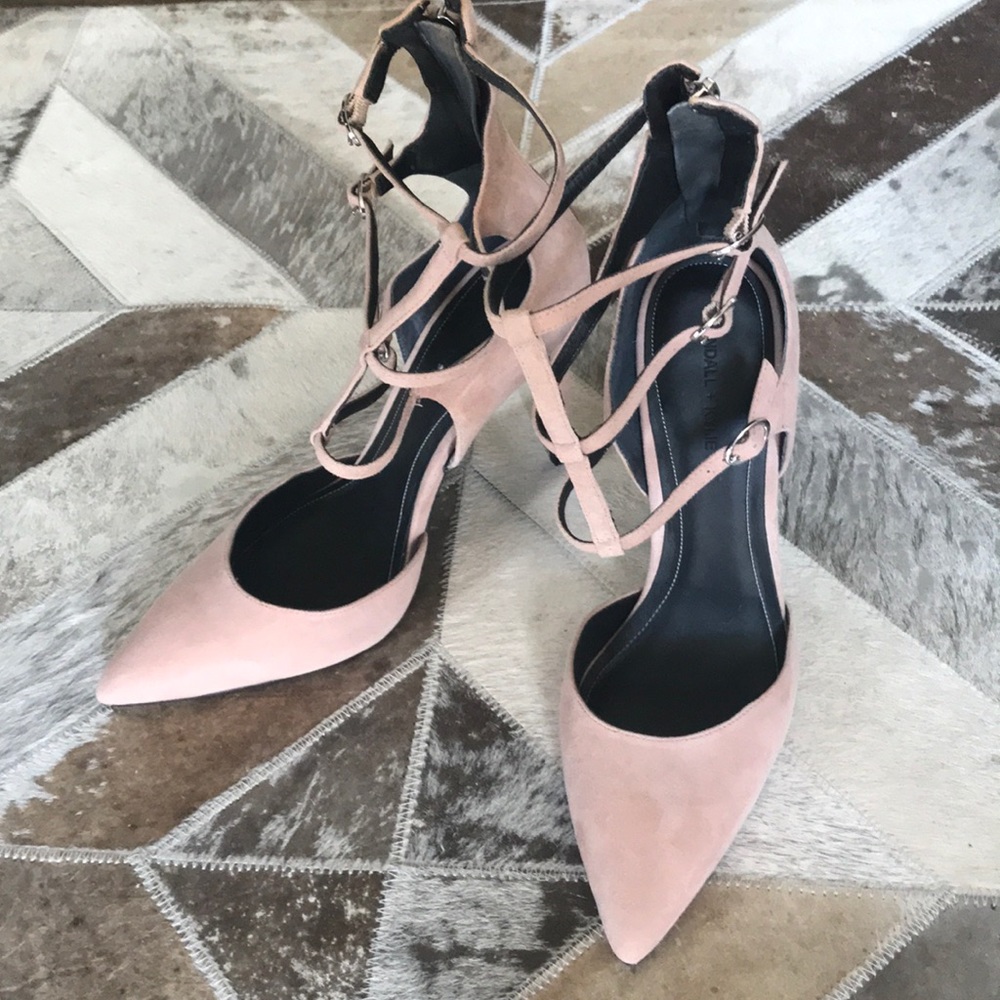 Kendall and Kylie blush cage pumps